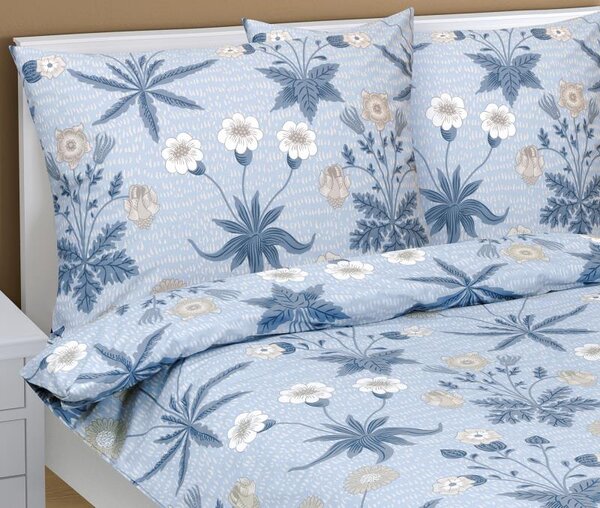 BELLATEX Bavlněné povlečení Modrá 140x200 cm. 70x90 cm