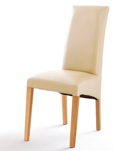 Jídelní židle FOXI I buk přírodní/textilní kůže béžová