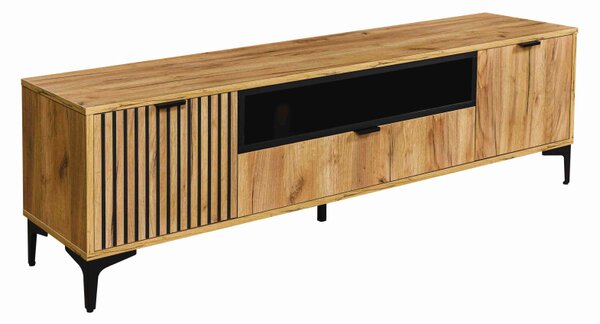 ARTEN (NANO Systems s.r.o.) TV stolek Piano 2D1S zlatý dub/černá