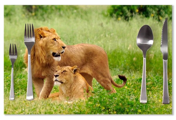 Sablio Prostírání Lev a lvice: 40x30cm