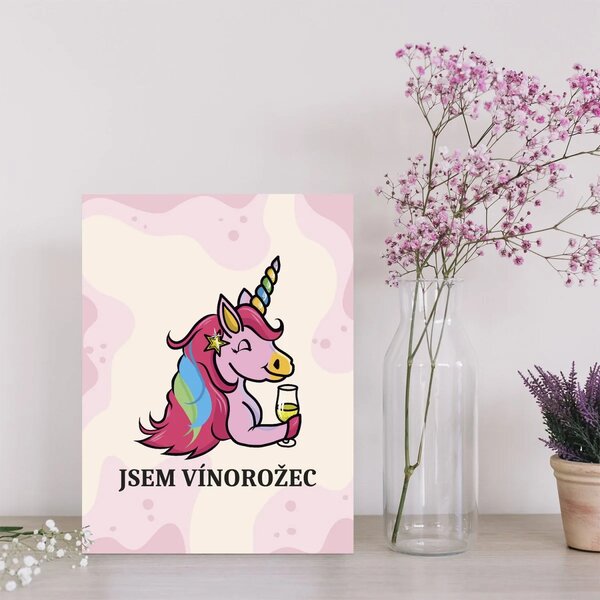 Sablio Dárková cedulka Jsem vínorožec: 30x40 cm