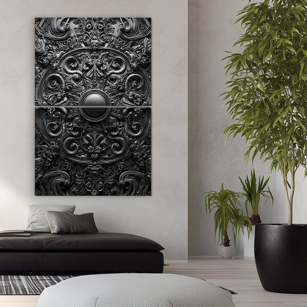 DUBLEZ | Nástěnný obraz - Mandala Black | UV tisk, Premium