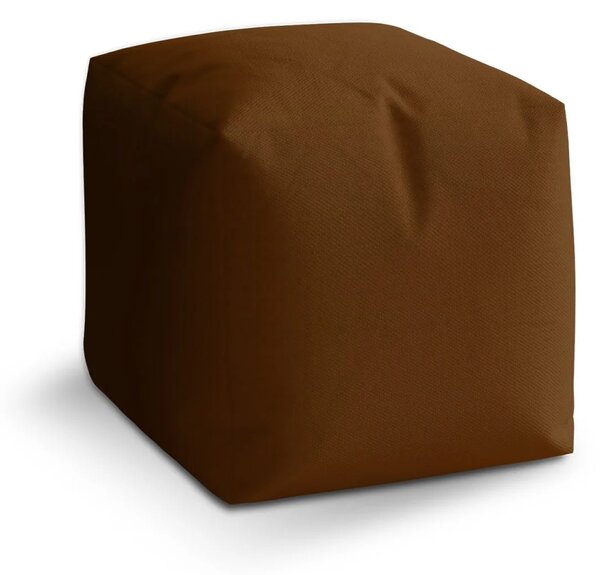 Sablio Taburet Cube Hnědá - 40x40x40 cm