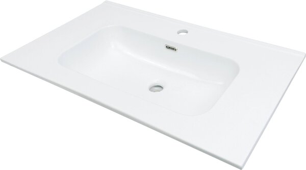 Deante Tubo umyvadlo 81x46.2 cm obdélníkový zápustný bílá lesk CTU_6U8W