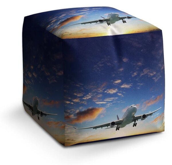 Sablio Taburet Cube Letadlo 2 - 40x40x40 cm