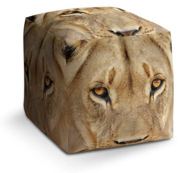 Sablio Taburet Cube Pohled lvice - 40x40x40 cm