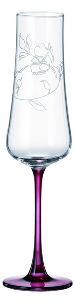 BOHEMIA IDUNA RED FOOT SKLENICE NA ŠAMPAŇSKÉ 250ML SADA 6 KS