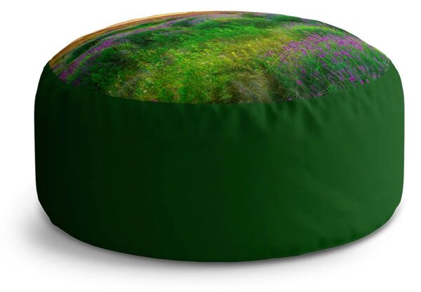 Sablio Taburet Circle Levandulové pole: 38x48 cm