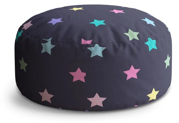 Sablio Taburet Circle Hvězdy na modré: 38x48 cm