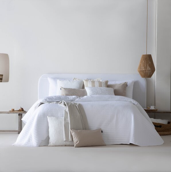 Textil Antilo Lehký přehoz Linette White 235x270 cm, bílá, sada s 1 povlakem na polštář 70x50 cm
