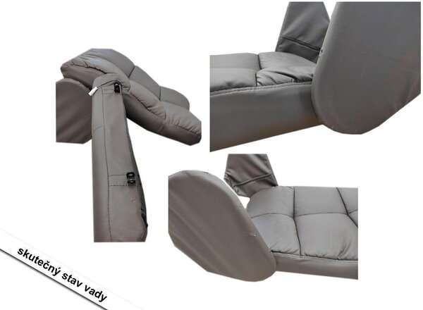 HOMCOM Relaxaní křeslo s funkcí polohování Masání křeslo s podnokou Televizní křeslo Polohovací křeslo Ergonomické křeslo s 10 vibraními body Imitace ke Hndá 80 x 86 x 99 cm