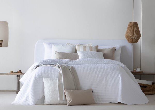 Textil Antilo Lehký přehoz Linette White 235x270 cm, bílá, sada s 1 povlakem na polštář 70x50 cm