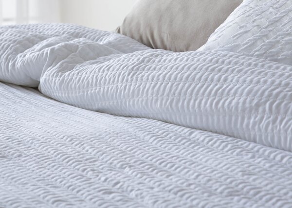 Textil Antilo Lehký přehoz Linette White 235x270 cm, bílá, sada s 1 povlakem na polštář 70x50 cm