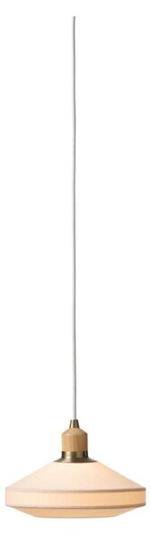 Halo Design 744091-Lustr na lanku PARIS 1xE14/40W/230V pr. 24 cm krém./mosaz/dub