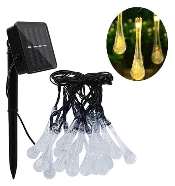LED Solární řetěz se soumrakovým senzorem 20xLED/0,72W/1,2V 600 mAh 4,7m IP44