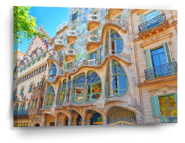 Sablio Obraz Barcelona Gaudi Casa Batllo 2 - 90x60 cm