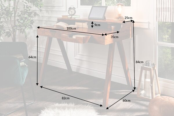 Designový psací stůl Freddo 100 cm akácie
