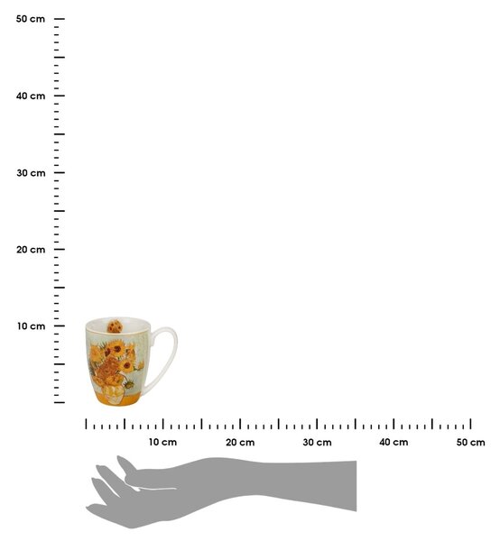 Porcelánový hrnek se lžičkou Van Gogh Sunflowers 360 ml