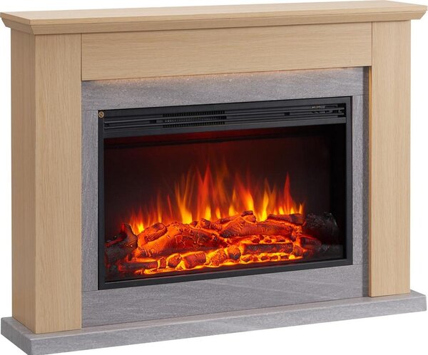 Elektrický krb BALDERIA Typhon – stojací krb, výkon 2000 W – svtle hndý