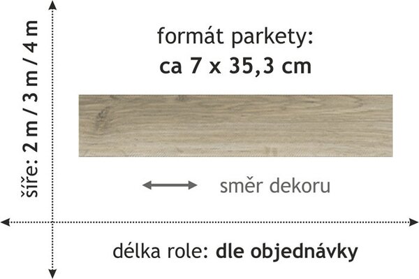 Beaulieu International Group, PVC podlaha - lino Master X 2969, na míru, šíře 2m, hnědá, pvc, chodba / předsíň