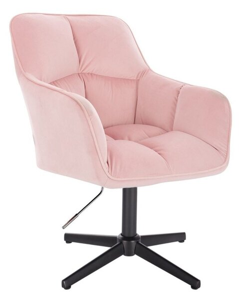 LuxuryForm DESIGN Křeslo AMALFI VELUR na černém kříži - růžové