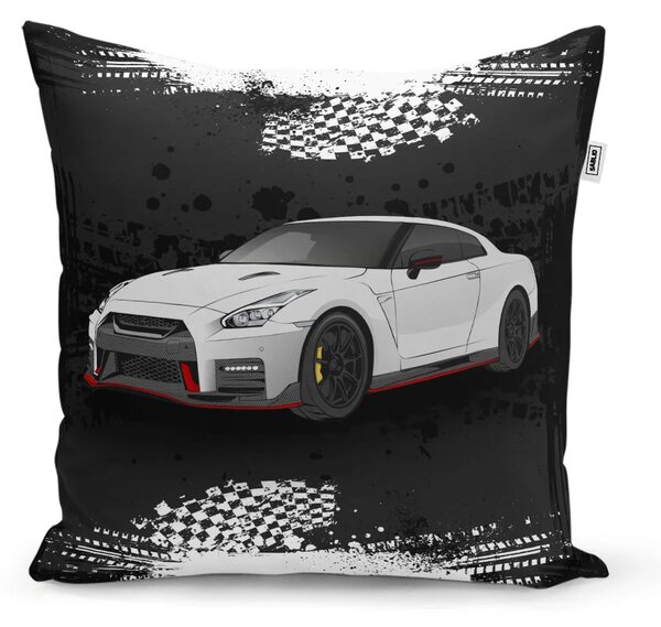 Sablio Polštář Nissan GTR 35 Černý - 40x40 cm
