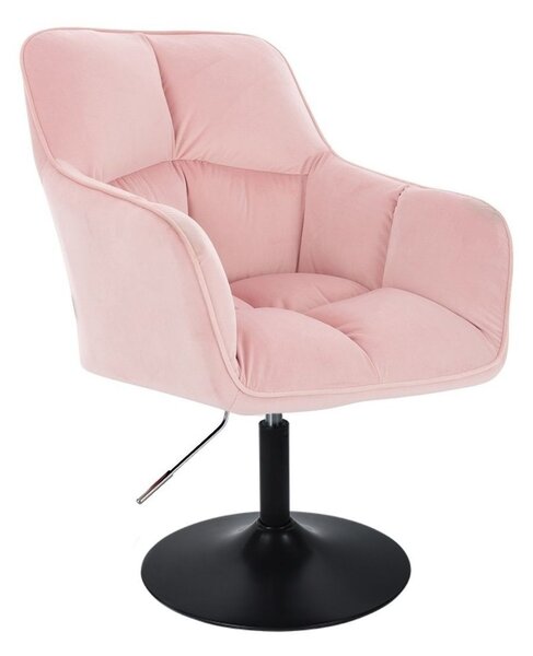LuxuryForm DESIGN Křeslo AMALFI VELUR na černém talíři - růžové