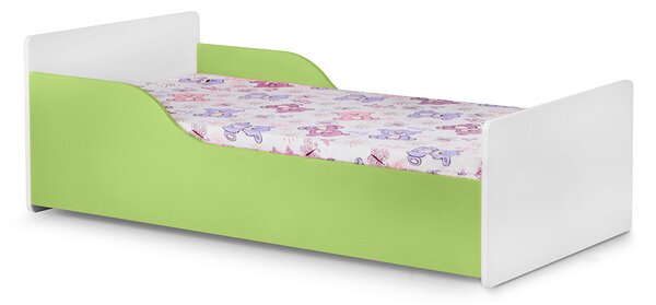 Dětská postel PABIS, 80x160, bílá/zelená + matrace + rošt