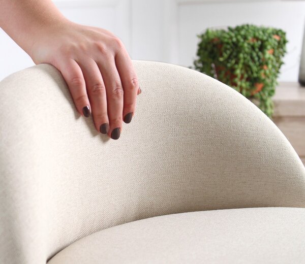 Hanah Home Designový taburet CORVILE krémový