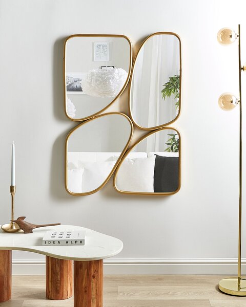 Zrcadlo DIANCEY 70 cm 100 cm Kov Zlatá