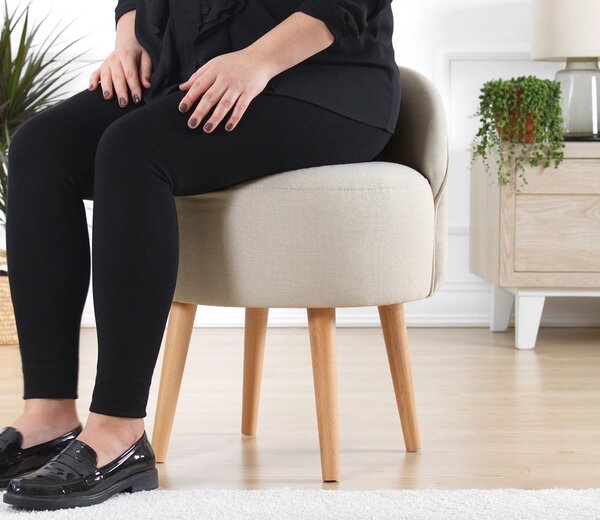 Hanah Home Designový taburet CORVILE krémový