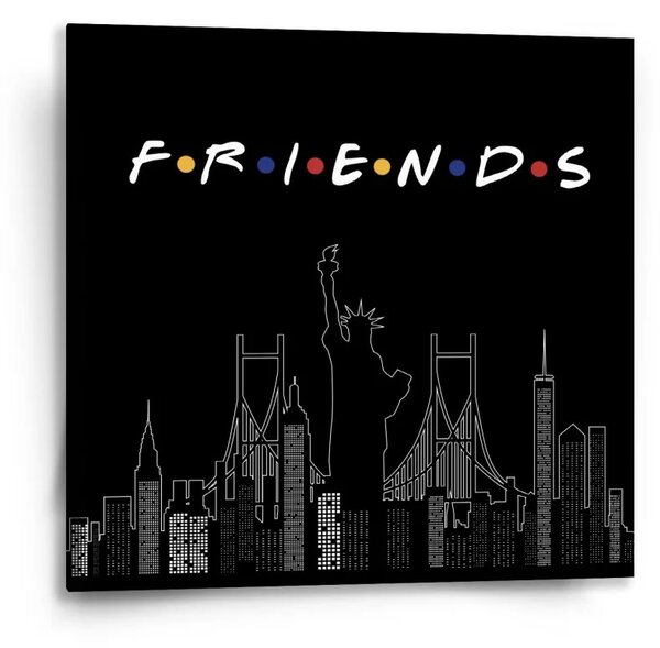 Sablio Obraz Seriál Přátelé FRIENDS Obrysy - 50x50 cm