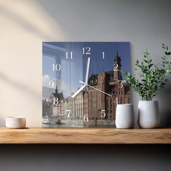 Skleněné hodiny Gdaňsk zskb-30x30-00081809