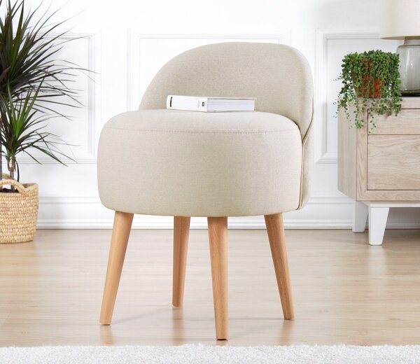 Hanah Home Designový taburet CORVILE krémový