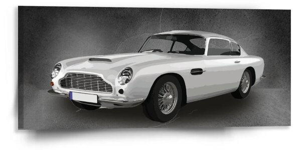 Sablio Obraz Aston Martin Tmavé pozadí - 110x50 cm