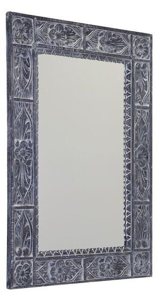 SAPHO UBUD retro zrcadlo ve vyřezávaném rámu 70x100cm, šedá IN231