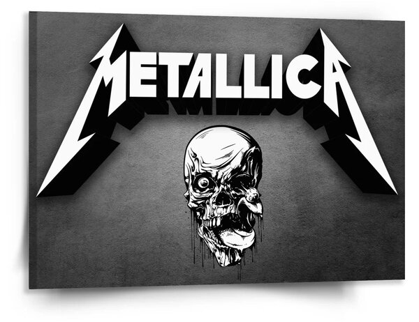Sablio Obraz METALLICA Lebka Šedá - 150x110 cm