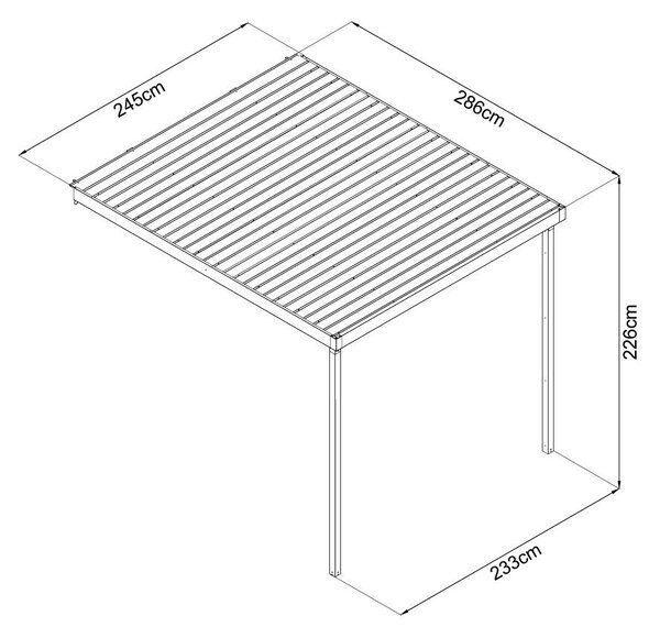 Přístavba k domku Avenberg MAGNUS 2.5 x 2.9 m - Premium