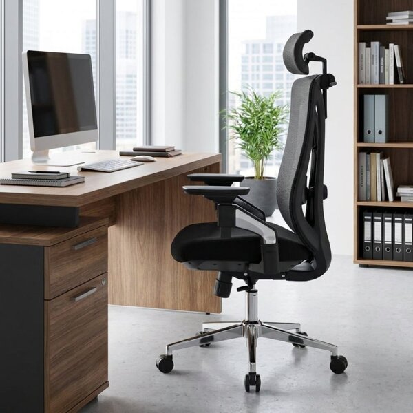 Kancelářská ergonomická židle Neoseat THOMAS — černá, nosnost 150 kg