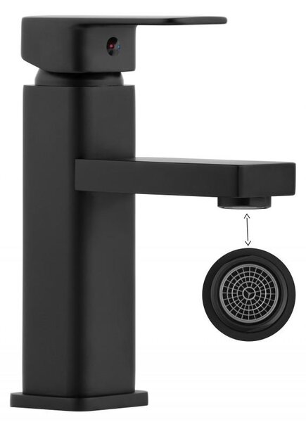 Erga Seto, umyvadlová baterie h-180, černá matná, ERG-YKA-BU.SETO-24-BLK