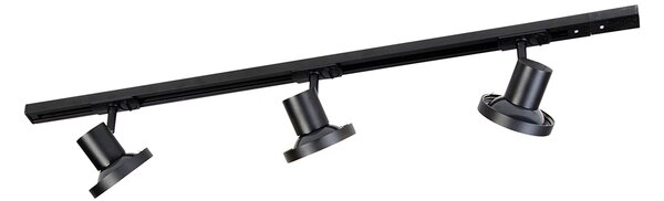 Moderní kolejnicový systém se 3 černými reflektory 1-fázový 100 cm - Iconic Jeany