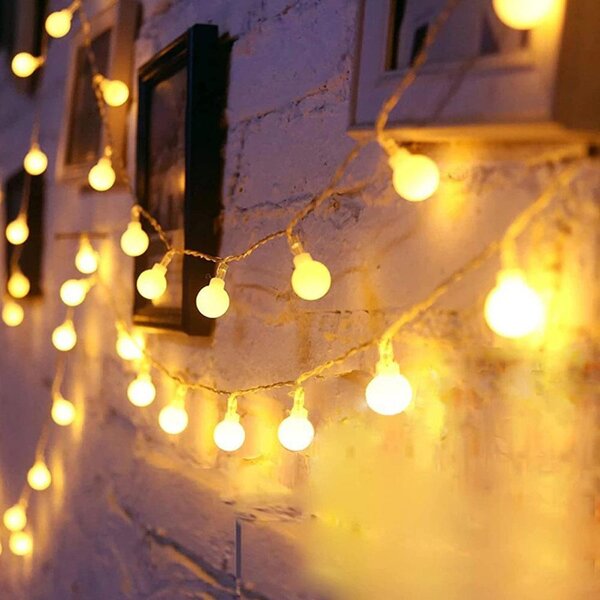 LED světelný řetěz malé žárovky - teplé světlo