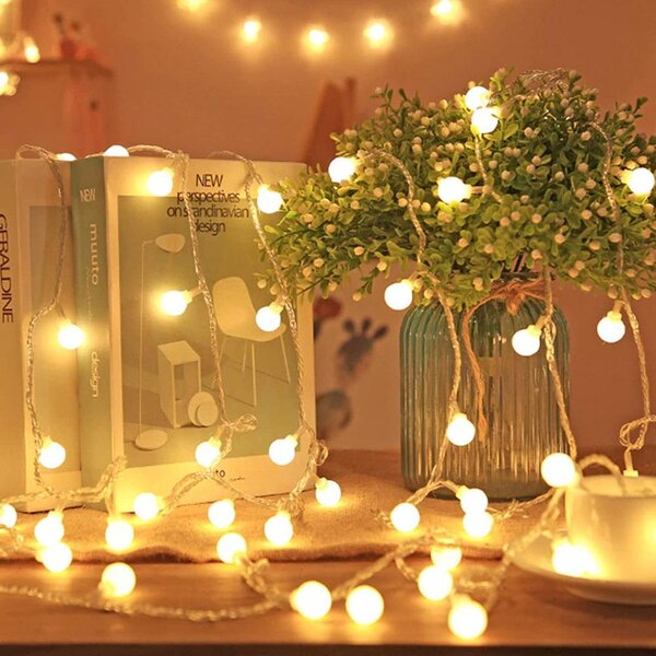 LED světelný řetěz malé žárovky - teplé světlo