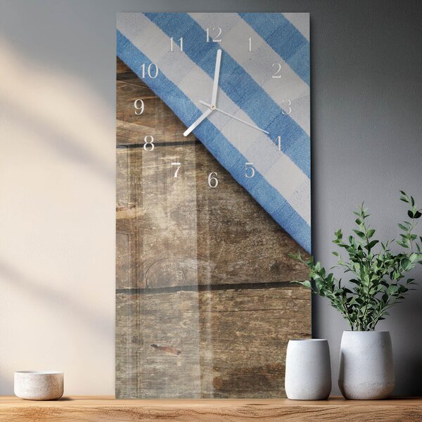 Skleněné hodiny vertikální Ubrus zsppb-30x60-00089978
