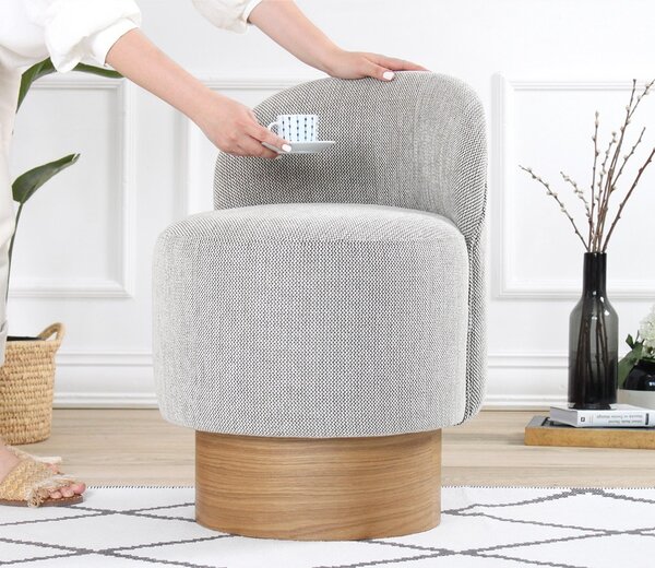 Hanah Home Taburet BARREN šedý