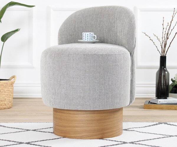 Hanah Home Taburet BARREN šedý