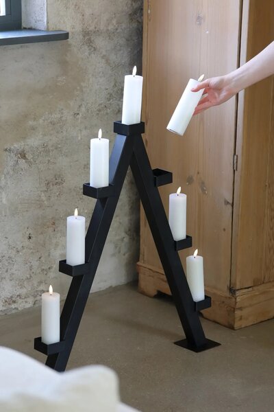 MAR 706323 Arbor adventní černý vánoční svícen na baterie - Markslöjd