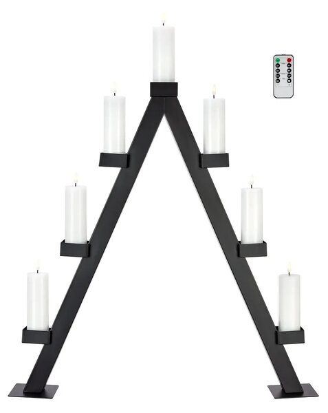 MAR 706323 Arbor adventní černý vánoční svícen na baterie - Markslöjd