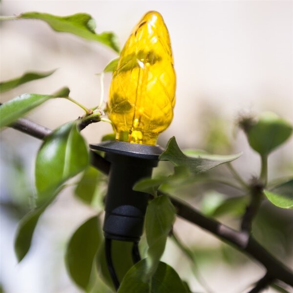 Rozšiřovací LED venk. girlanda CONE FILAMENT 20xE10 14m barevná/teplá bílá IP44