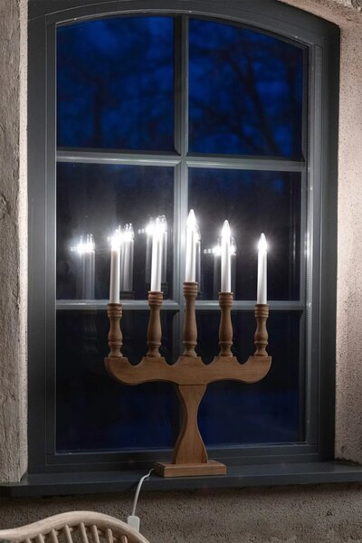 MAR 706279 Svaneholm hnědý adventní svícen 5 žárovek - Markslöjd